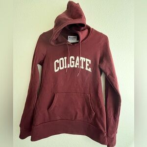 Colgate University Hoodie Sweatshirt Kangaroo Pocket Maroon Size XS Fleece